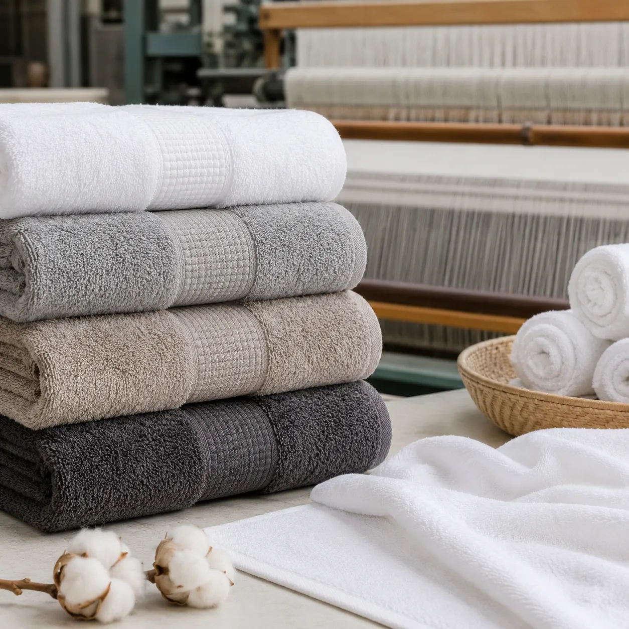 Factory table layout for microfiber beach towels QC inspection guide before export packing