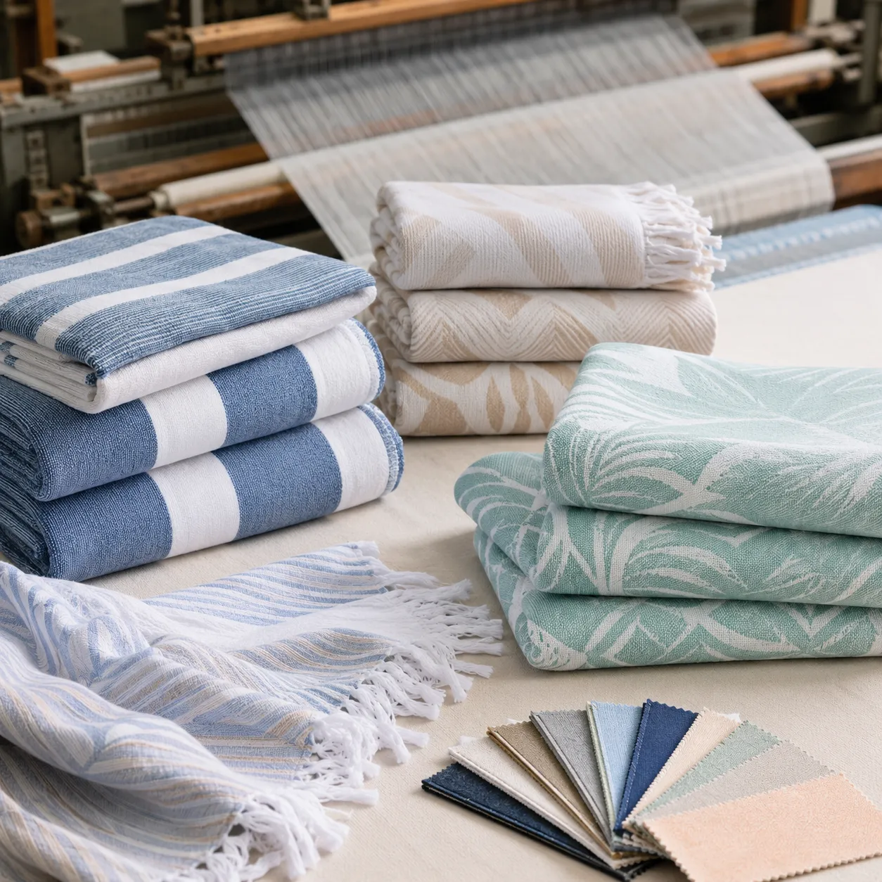 Factory review of oversized beach towels supplier checklist with large cotton towel specs and QC points