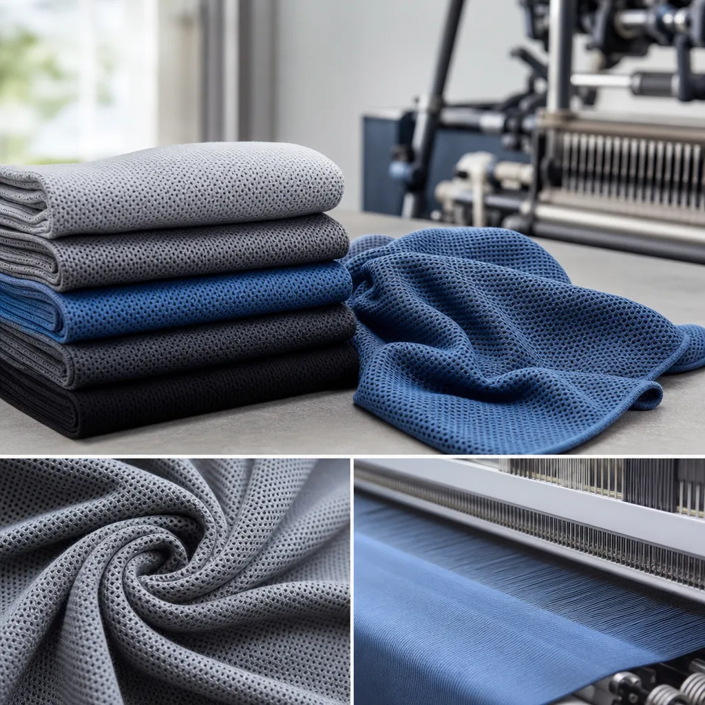 best cooling towels test samples in microfiber mesh prepared for OEM gym and sports buyers