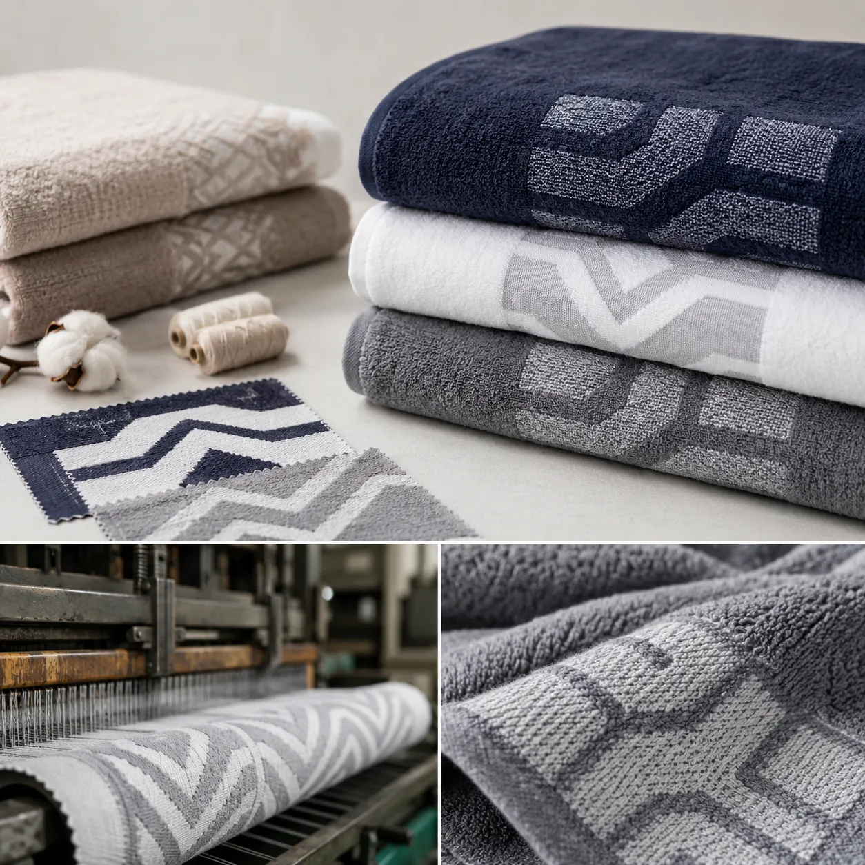 Jacquard logo towel MOQ negotiation guide showing yarn-dyed woven towel logo planning