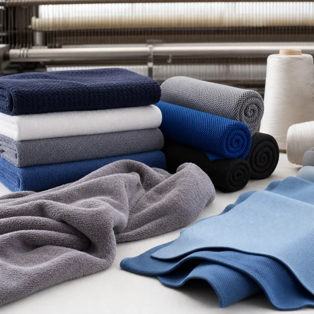Mission cooling towel samples in microfiber and PVA for sports, gym, and outdoor retail buyers