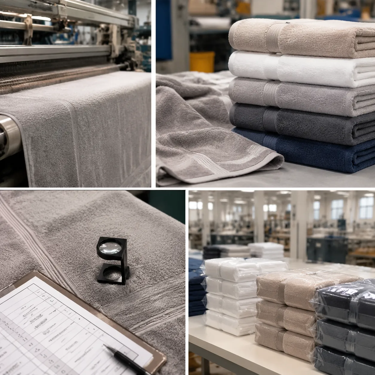 Private label towel set factory audit checklist for buyers reviewing looms, QC, and packing lines