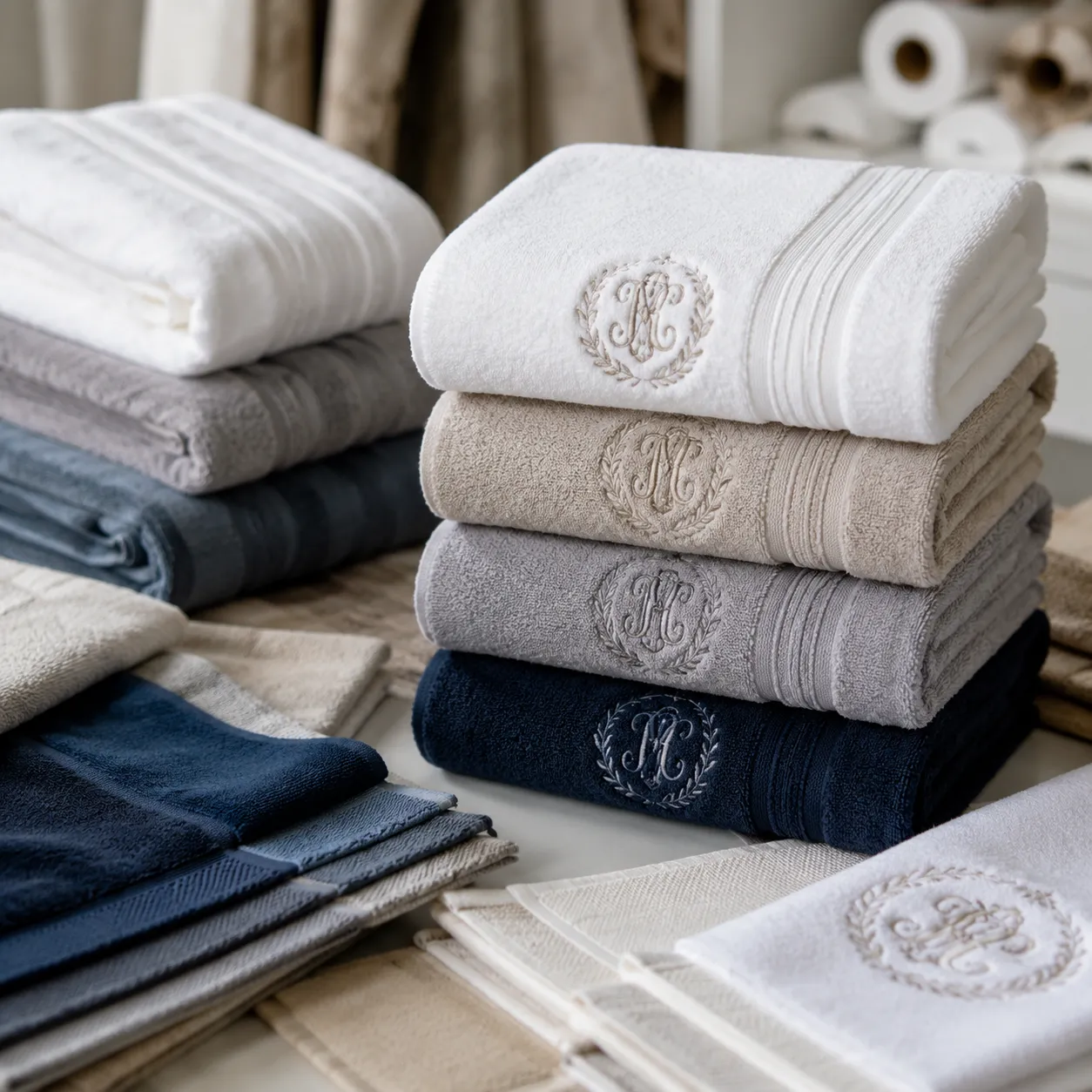 Factory QA team reviewing an oeko tex certified towel buyer technical data sheet before bulk approval