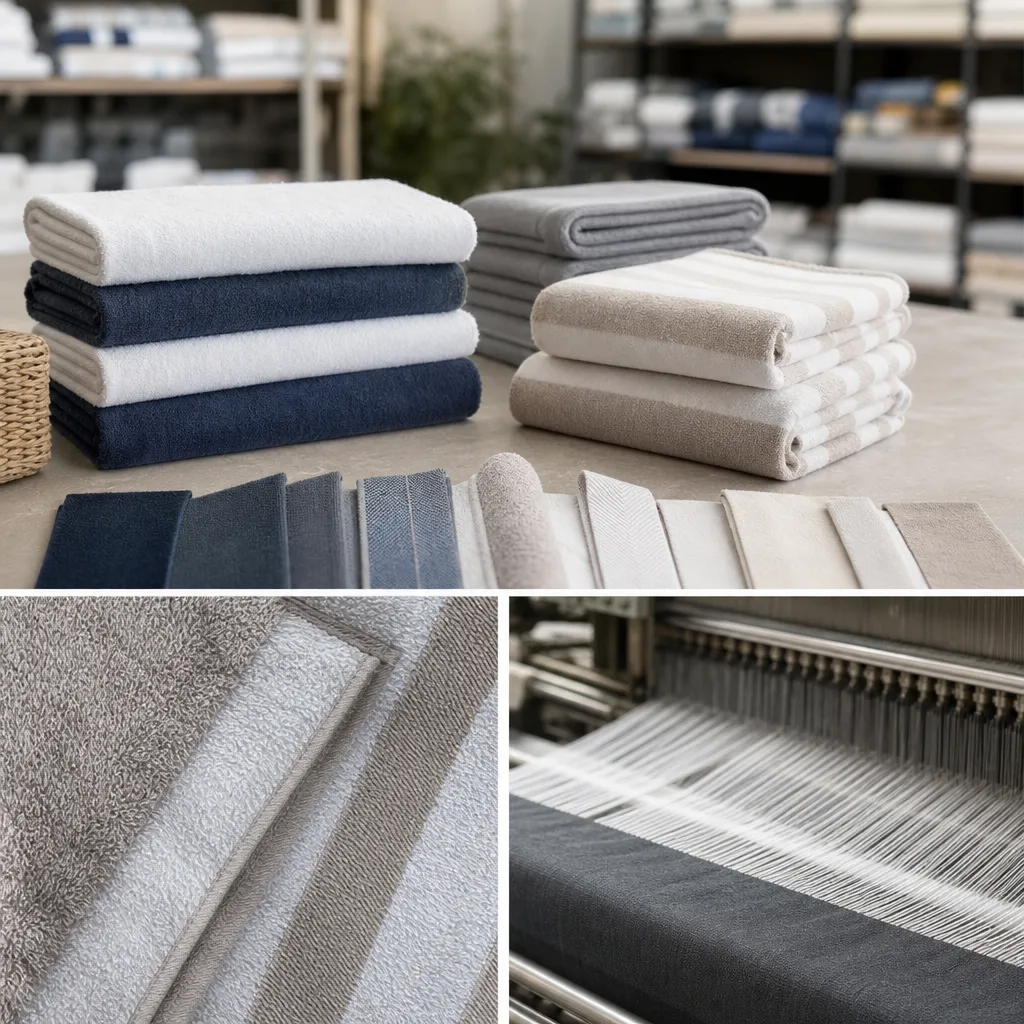 Low MOQ towels resort reorder plan for pool and spa towels with stable shade, trim, and pack labels.